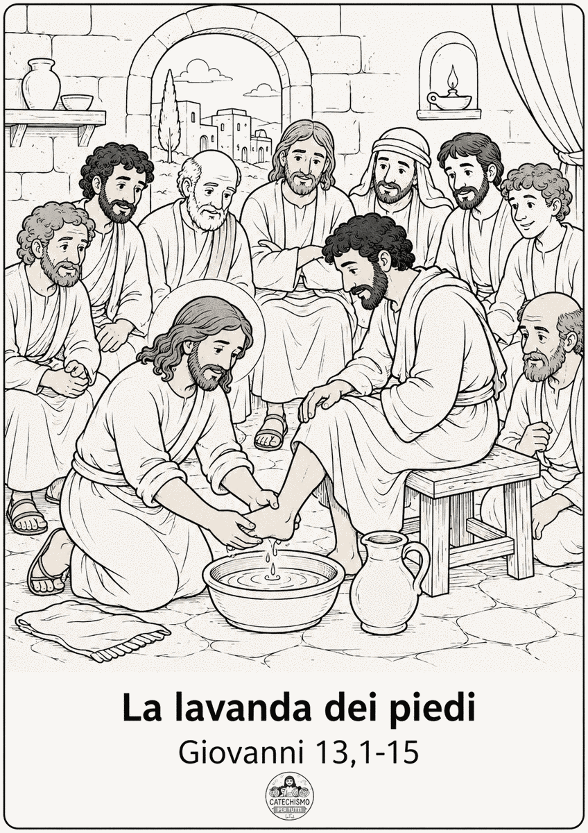 Disegno da colorare: La lavanda dei piedi