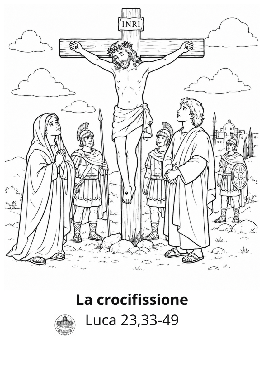 Disegno da colorare: La crocifissione