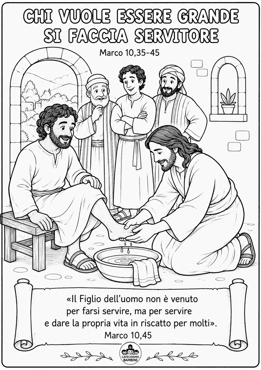 Disegno da colorare: Chi vuole essere grande si faccia servitore