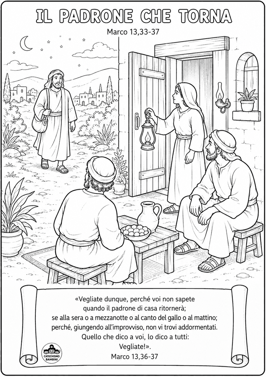 Disegno da colorare: Il padrone che torna