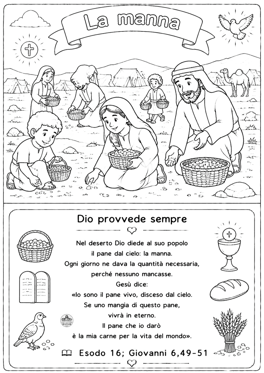 Disegno da colorare: La manna