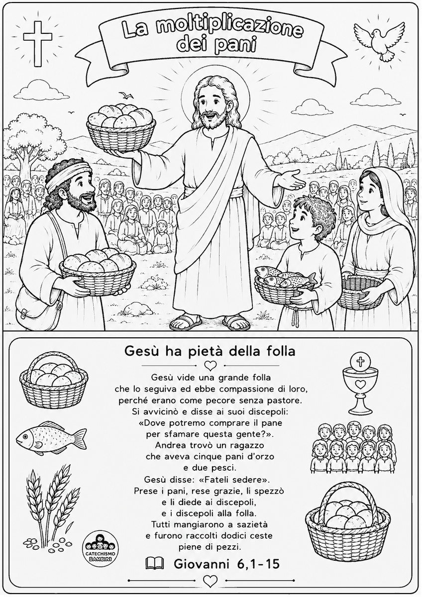 Disegno da colorare: La moltiplicazione dei pani