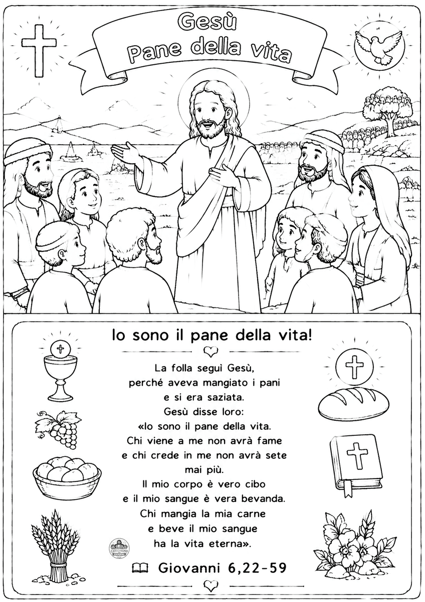 Disegno da colorare: Gesù Pane della vita