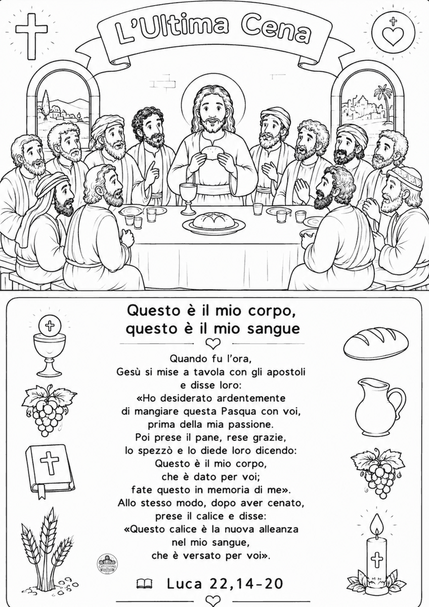 Disegno da colorare: L'Ultima Cena