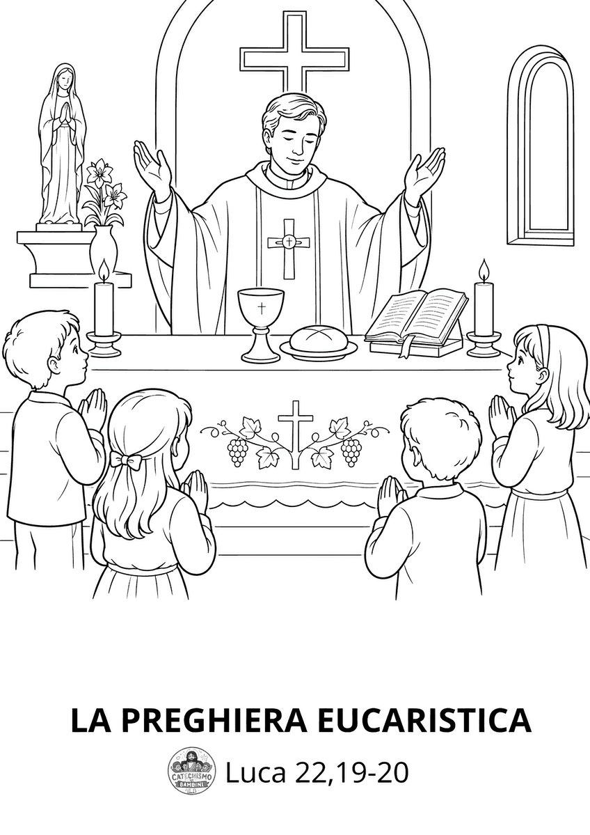 Disegno da colorare: La Preghiera eucaristica