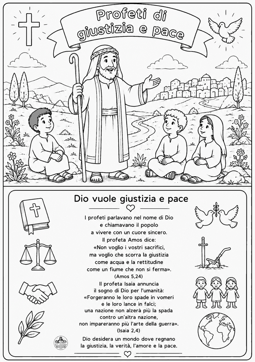 Disegno da colorare: Profeti di giustizia e pace