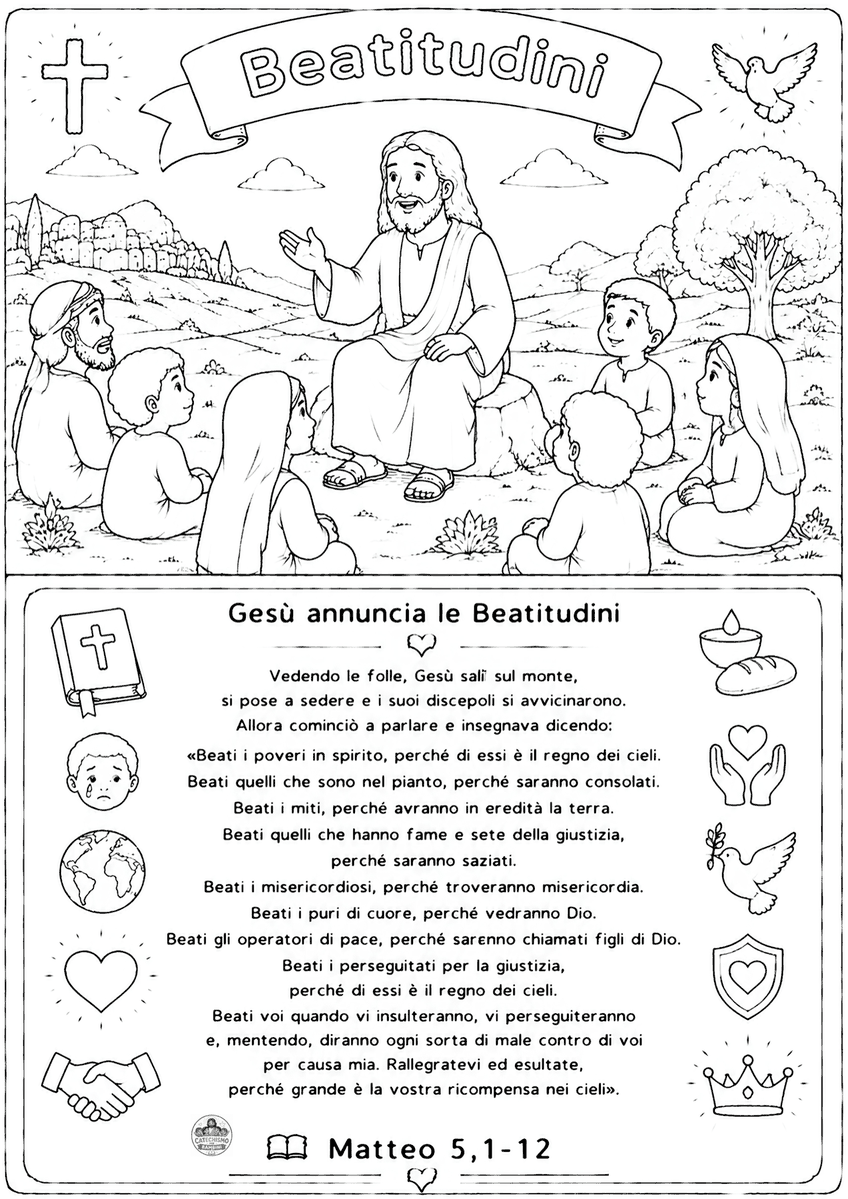 Disegno da colorare: Beatitudini