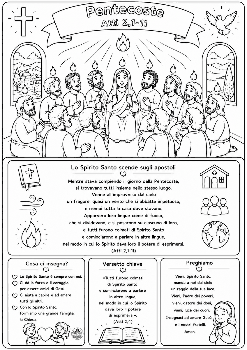 Disegno da colorare: Pentecoste