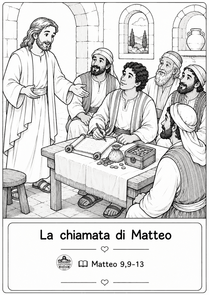 Disegno da colorare: La chiamata di Matteo
