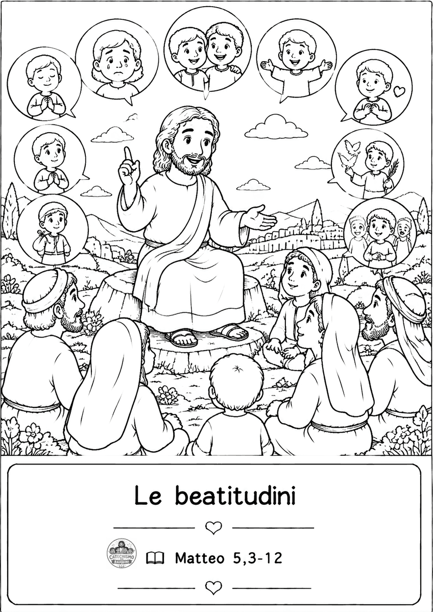 Disegno da colorare: Le beatitudini