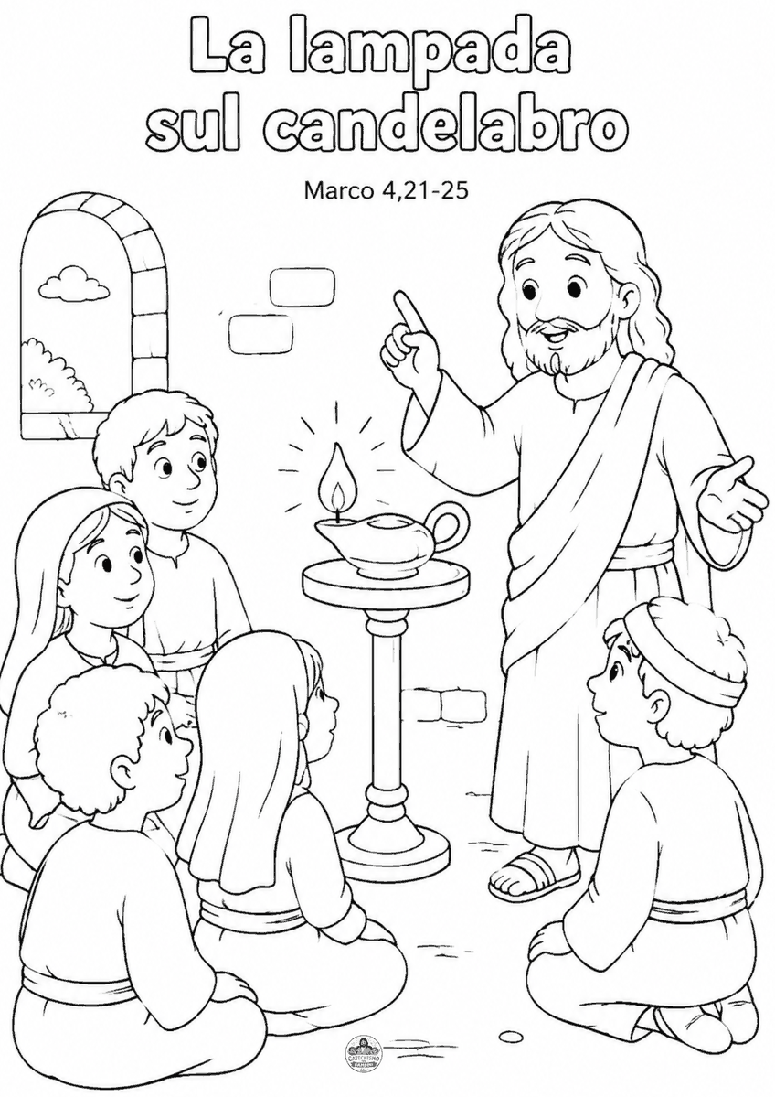 Disegno da colorare: La lampada sul candelabro