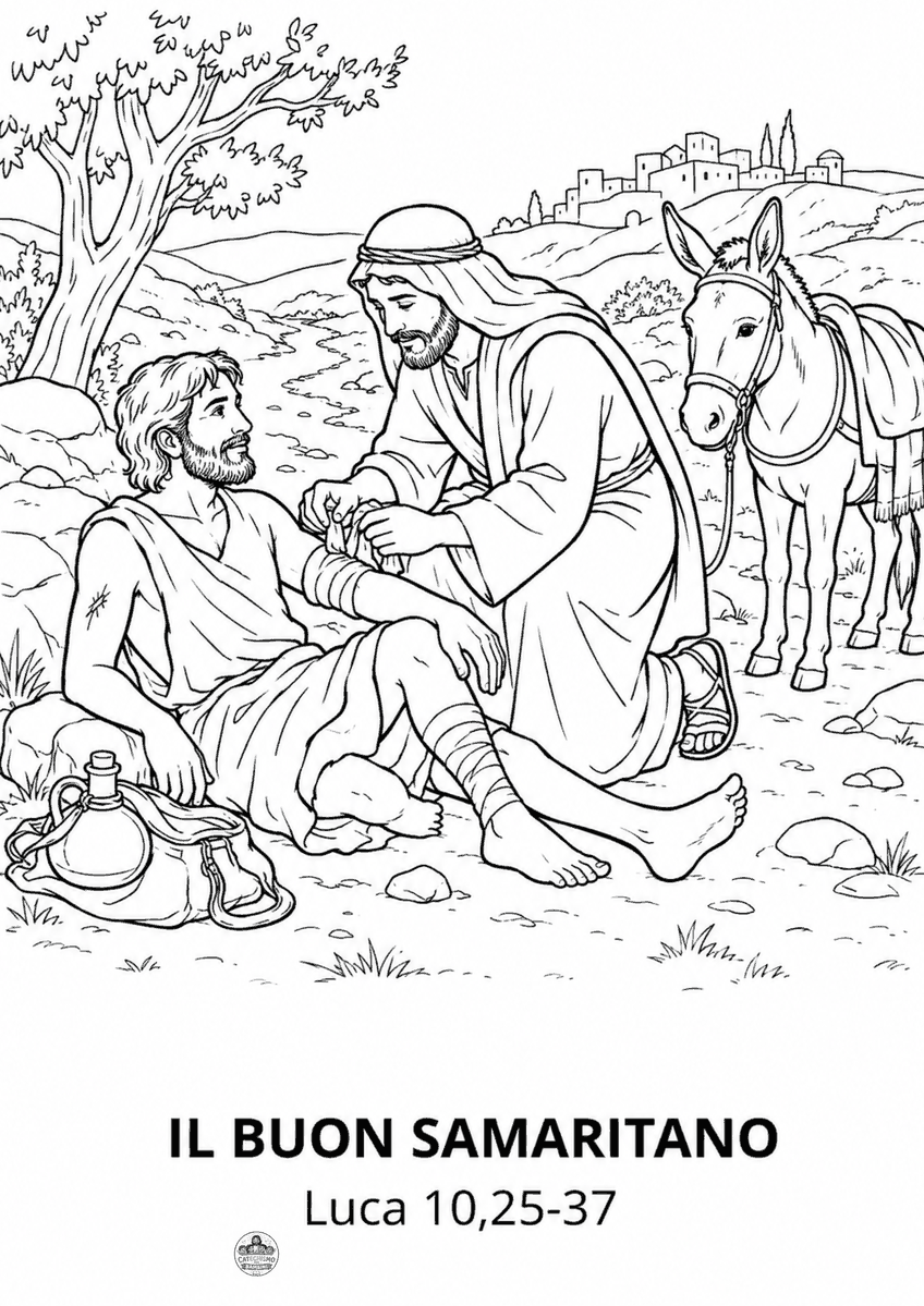 Disegno da colorare: Il buon Samaritano