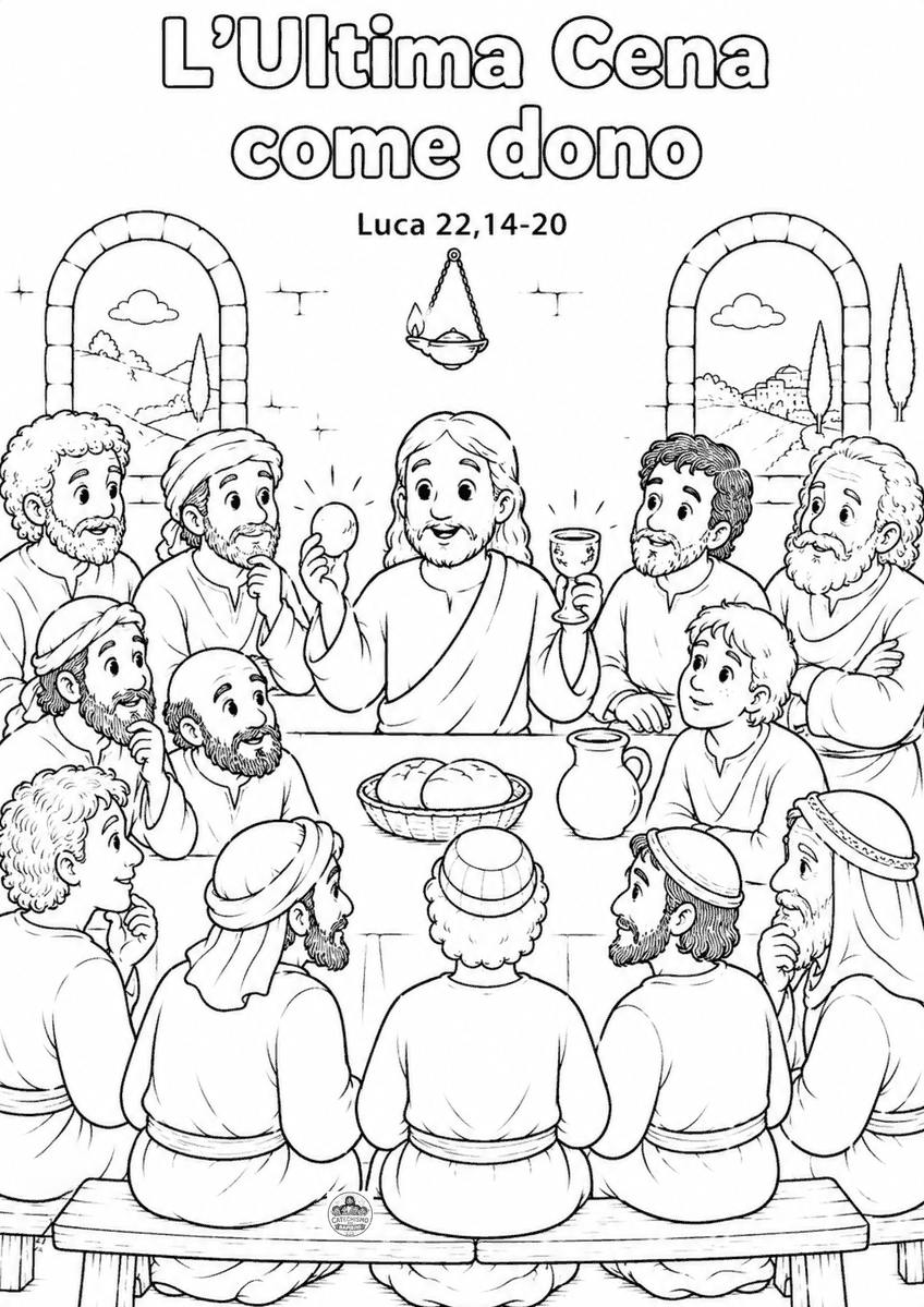 Disegno da colorare: L'Ultima Cena come dono