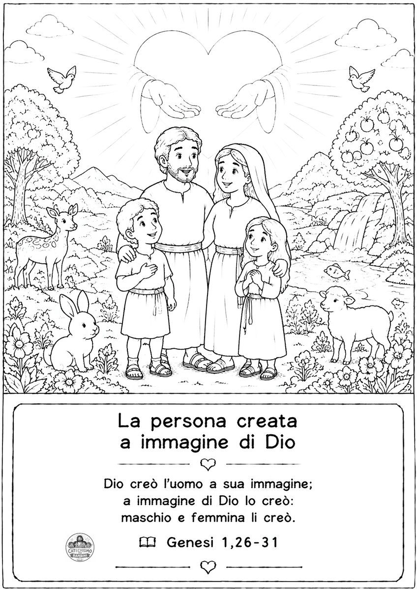 Disegno da colorare: La persona creata a immagine di Dio