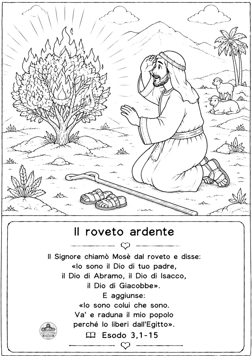 Disegno da colorare: Il roveto ardente