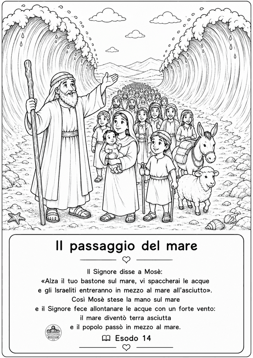 Disegno da colorare: Il passaggio del mare
