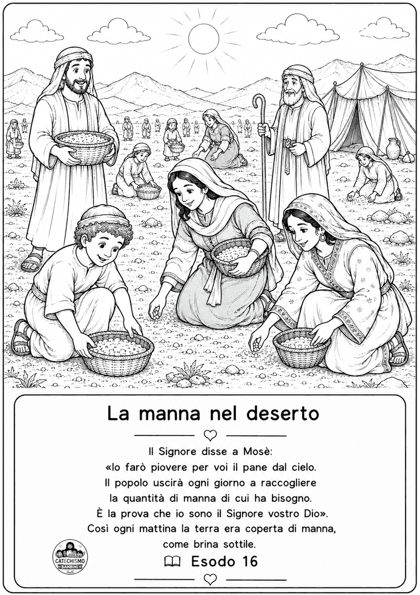 Disegno da colorare: La manna nel deserto