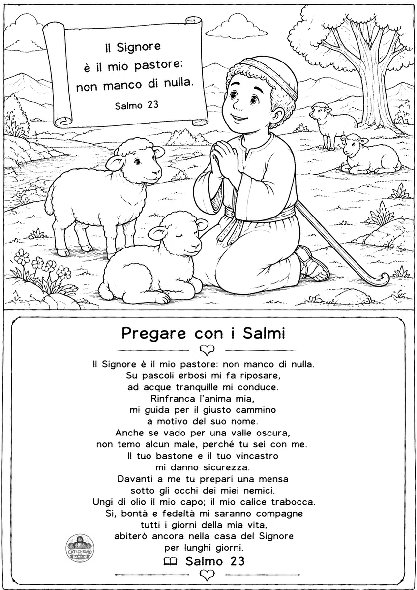 Disegno da colorare: Pregare con i Salmi