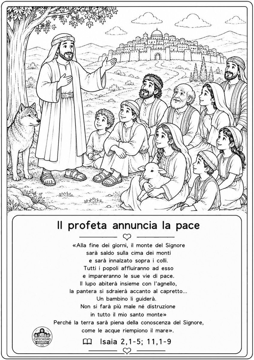 Disegno da colorare: Il profeta annuncia la pace