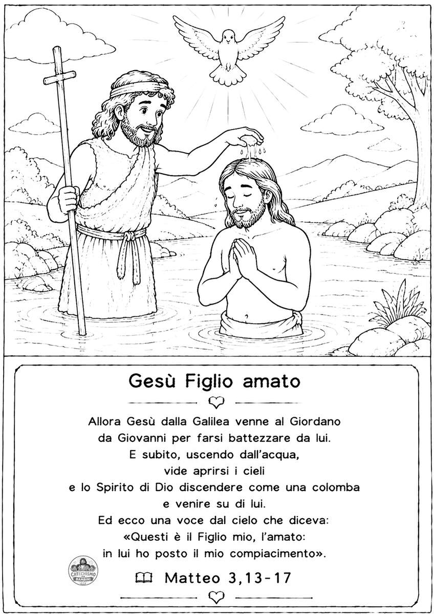 Disegno da colorare: Gesù Figlio amato