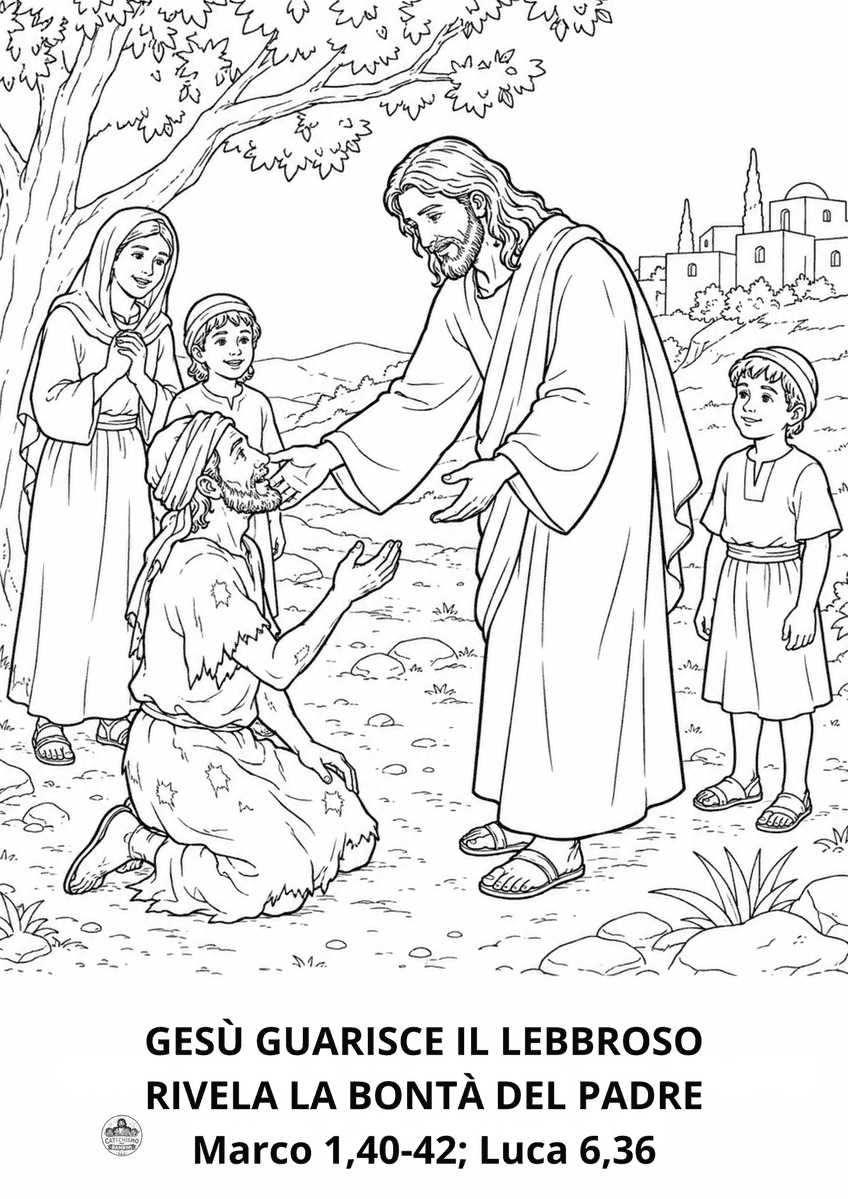 Disegno da colorare: Gesù rivela la bontà del Padre