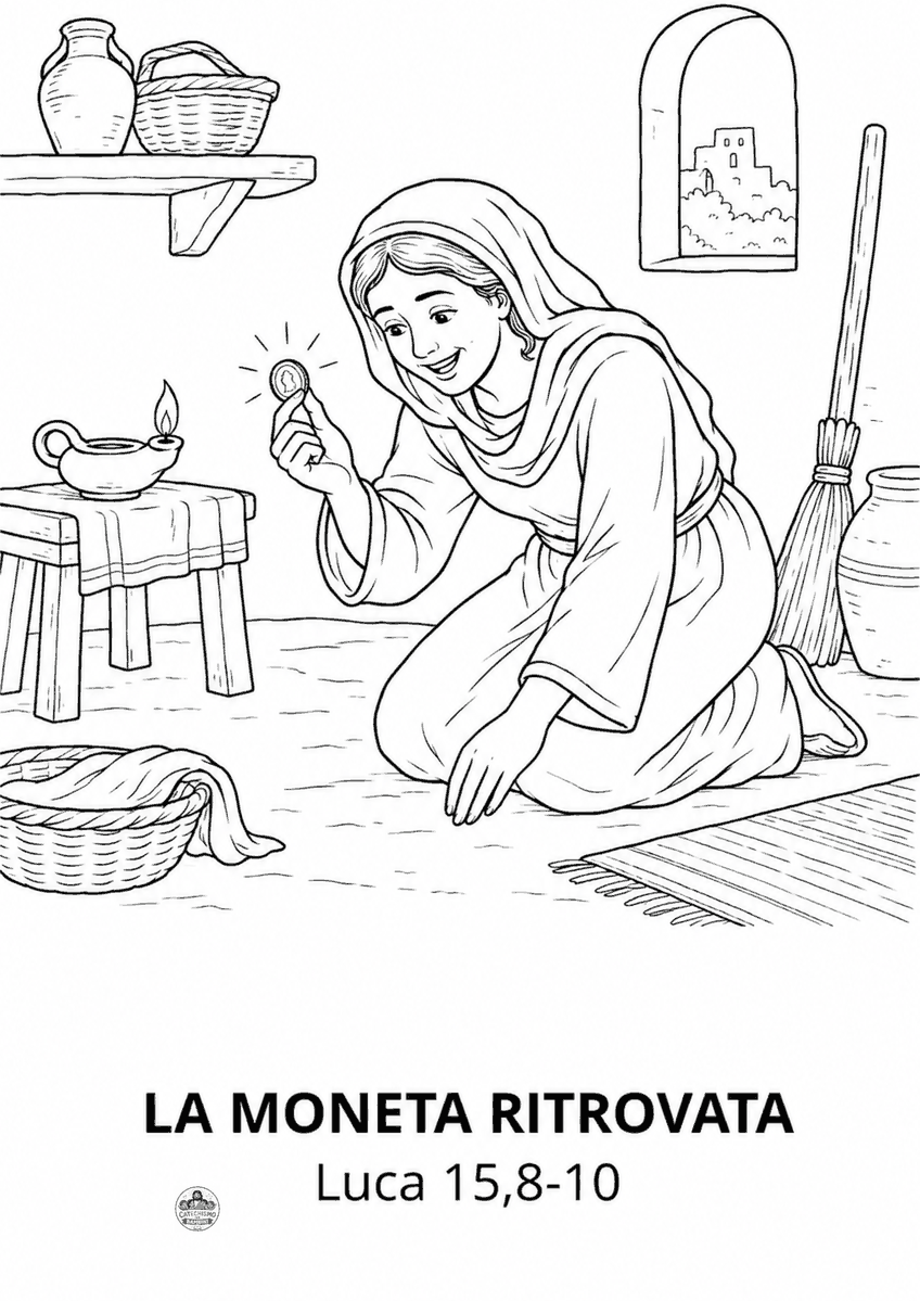 Disegno da colorare: La moneta ritrovata