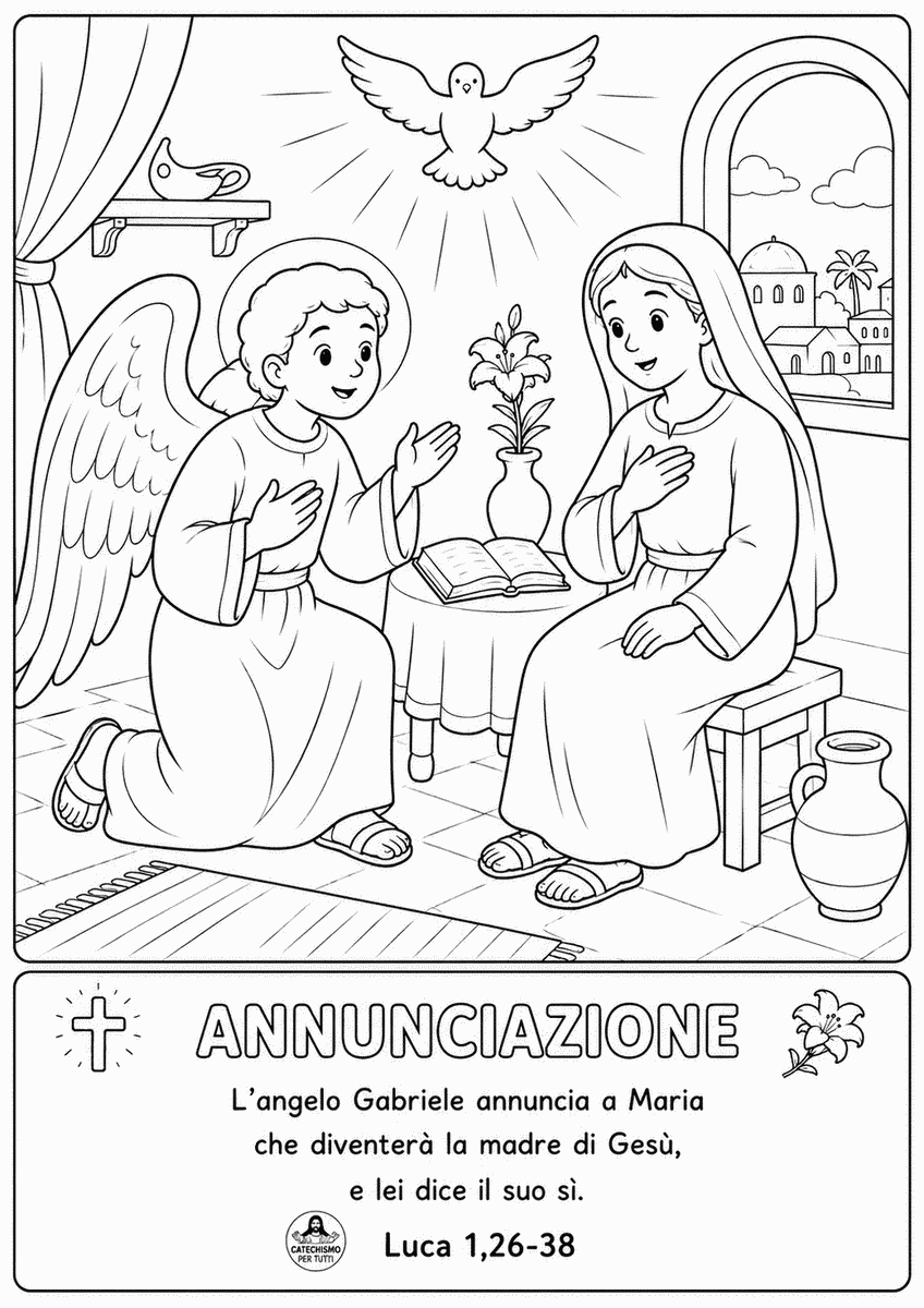 Disegno da colorare: Annunciazione