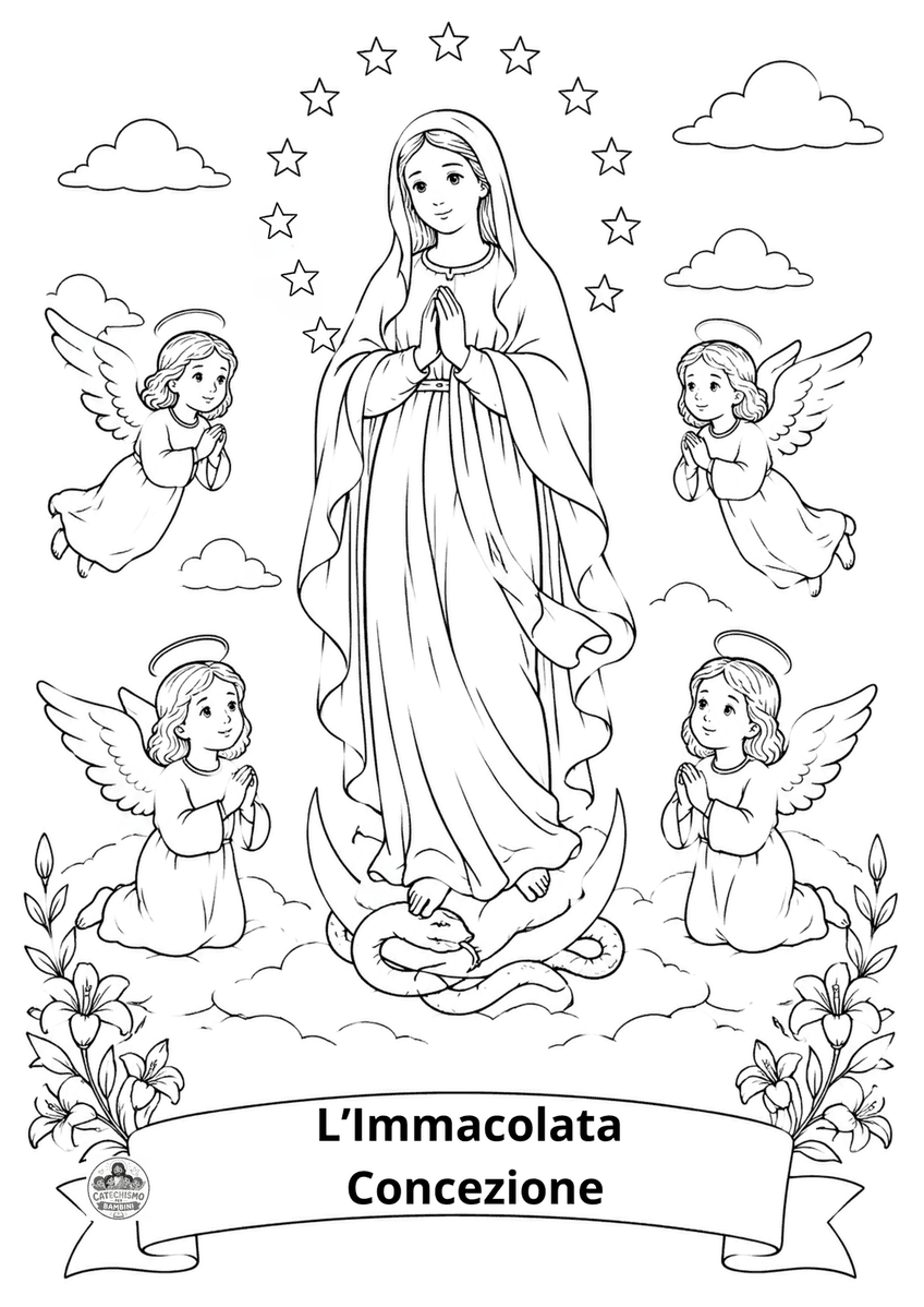 Disegno da colorare: Immacolata Concezione
