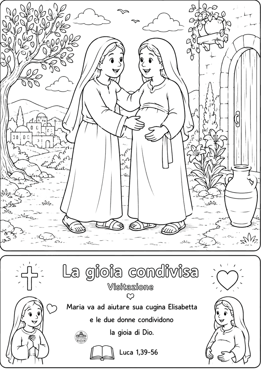 Disegno da colorare: Visitazione