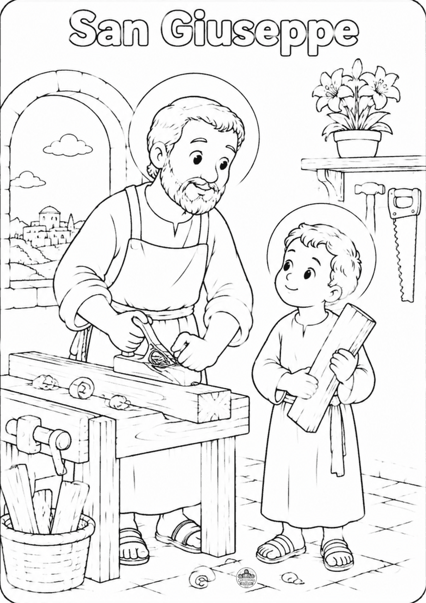 Disegno da colorare: San Giuseppe
