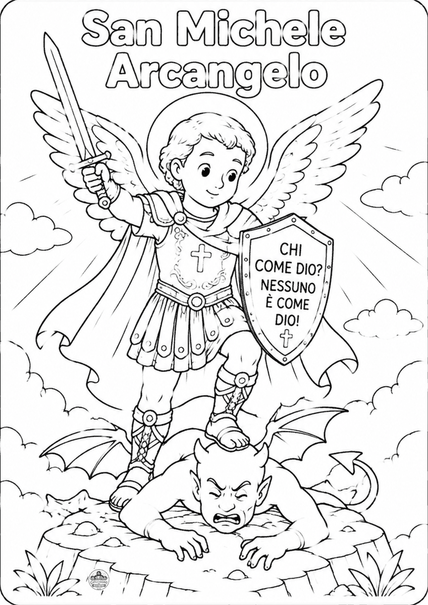 Disegno da colorare: San Michele Arcangelo