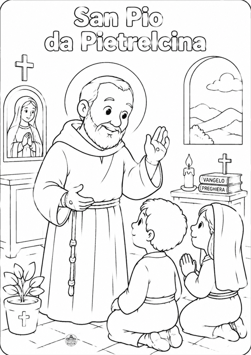 Disegno da colorare: San Pio da Pietrelcina