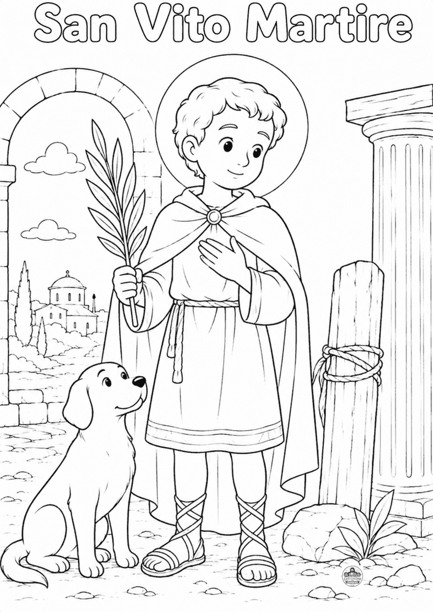 Disegno da colorare: San Vito Martire