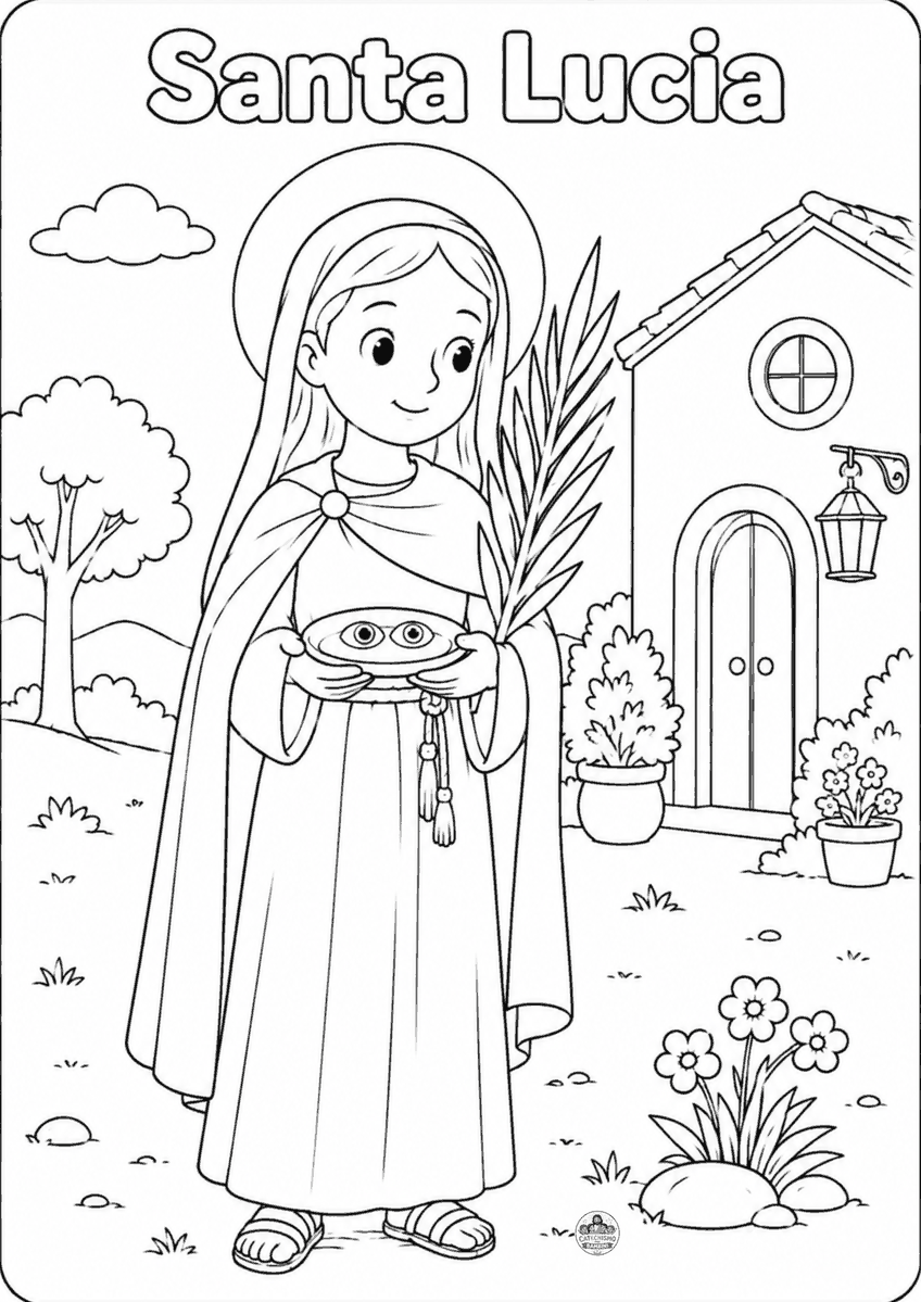 Disegno da colorare: Santa Lucia