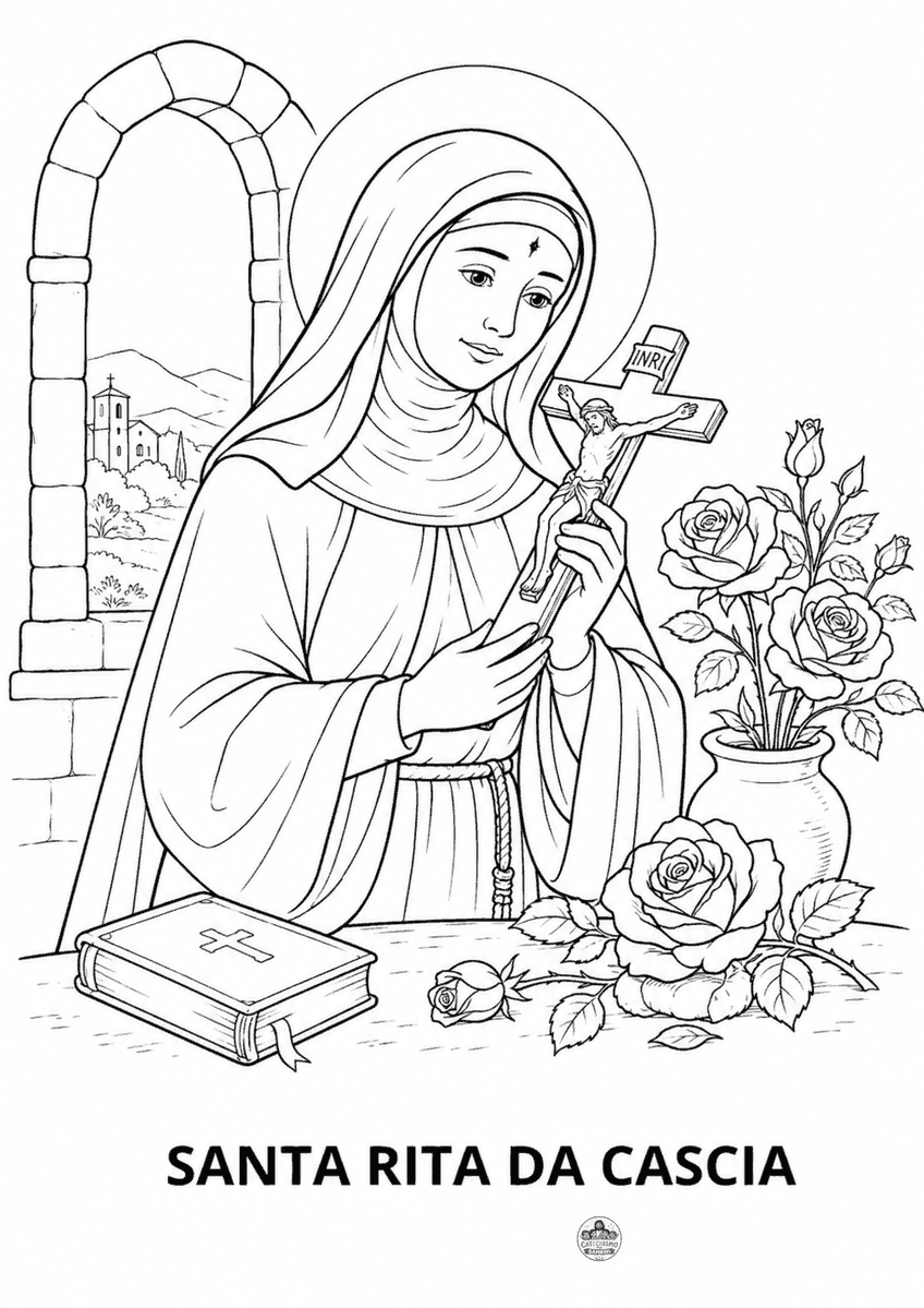 Disegno da colorare: Santa Rita da Cascia